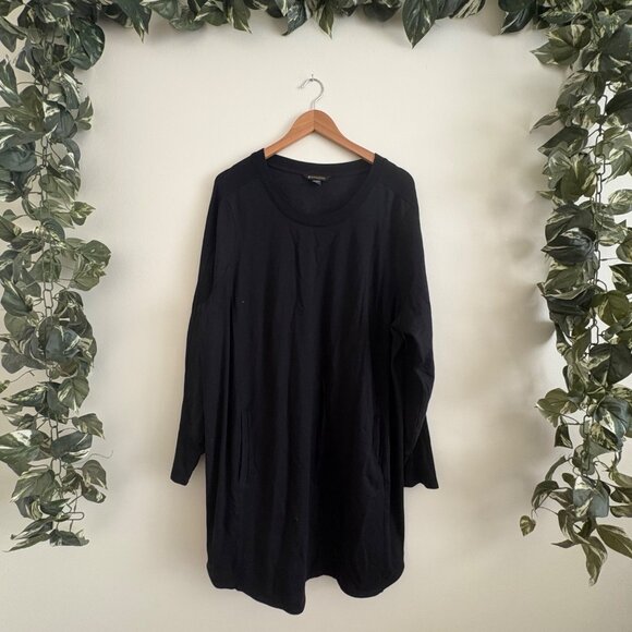 Athleta Athletic Long Sleeve Balance Midi Dress Black Women’s Size 2x - Picture 1 of 10